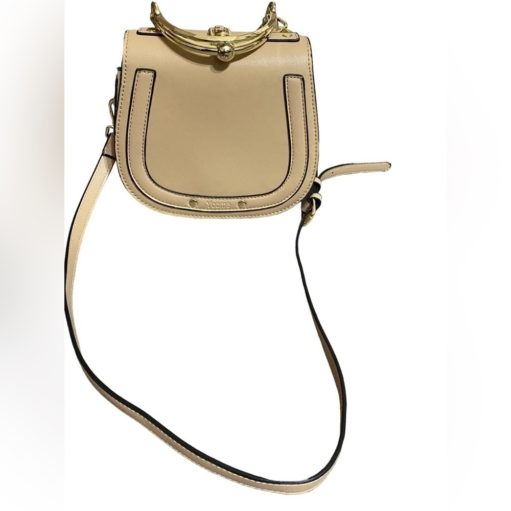 YOOME Small Tan Bracelet Crossbody Clutch bag‎ Snap Close